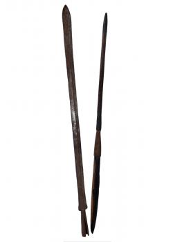 Schwert und Lanze der Massai alt original
